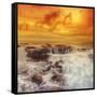 Stormy Sunset at Thor's Well, Oregon Coast-Vincent James-Framed Stretched Canvas