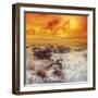 Stormy Sunset at Thor's Well, Oregon Coast-Vincent James-Framed Photographic Print