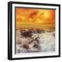 Stormy Sunset at Thor's Well, Oregon Coast-Vincent James-Framed Photographic Print