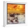 Stormy Sunset at Thor's Well, Oregon Coast-Vincent James-Framed Photographic Print