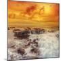 Stormy Sunset at Thor's Well, Oregon Coast-Vincent James-Mounted Photographic Print