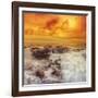 Stormy Sunset at Thor's Well, Oregon Coast-Vincent James-Framed Photographic Print