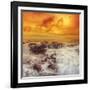 Stormy Sunset at Thor's Well, Oregon Coast-Vincent James-Framed Photographic Print