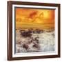 Stormy Sunset at Thor's Well, Oregon Coast-Vincent James-Framed Photographic Print