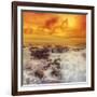 Stormy Sunset at Thor's Well, Oregon Coast-Vincent James-Framed Photographic Print