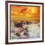 Stormy Sunset at Thor's Well, Oregon Coast-Vincent James-Framed Photographic Print