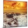 Stormy Sunset at Thor's Well, Oregon Coast-Vincent James-Mounted Photographic Print