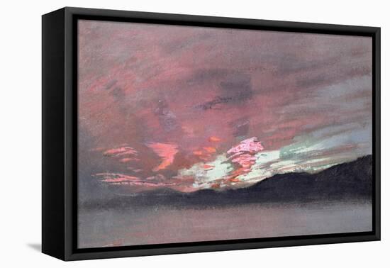 Stormy Sunset from Brantwood, Ruskin's Home in Cumbria-John Ruskin-Framed Stretched Canvas