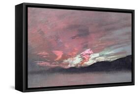 Stormy Sunset from Brantwood, Ruskin's Home in Cumbria-John Ruskin-Framed Stretched Canvas