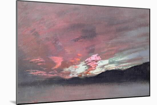 Stormy Sunset from Brantwood, Ruskin's Home in Cumbria-John Ruskin-Mounted Giclee Print
