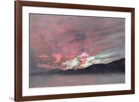 Stormy Sunset from Brantwood, Ruskin's Home in Cumbria-John Ruskin-Framed Giclee Print