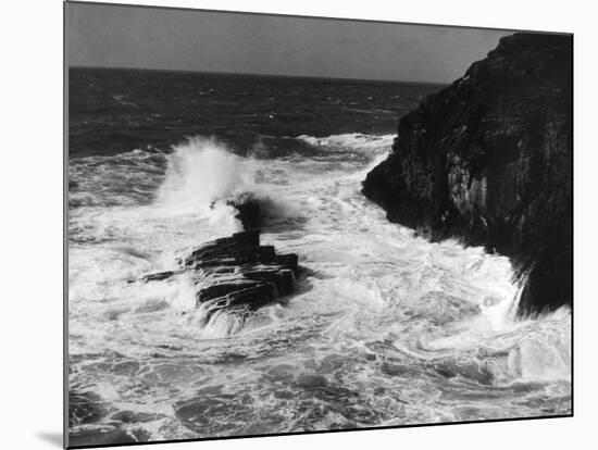 Stormy Tintagel-null-Mounted Photographic Print