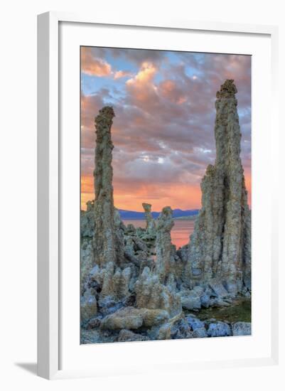Stormy Tufa at Sunrise Mono Lake California-Vincent James-Framed Photographic Print