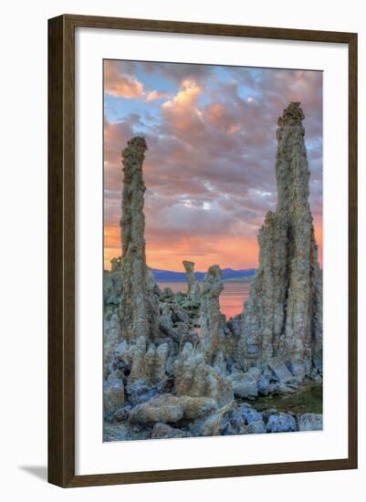 Stormy Tufa at Sunrise Mono Lake California-Vincent James-Framed Photographic Print