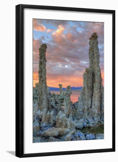 Stormy Tufa at Sunrise Mono Lake California-Vincent James-Framed Photographic Print