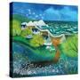 Stormy Washday, 2021 (acrylics on linen)-Lisa Graa Jensen-Stretched Canvas