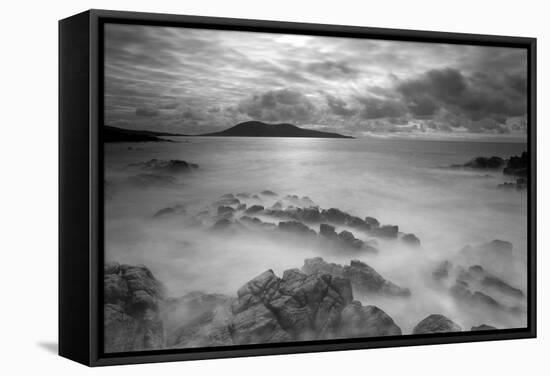 Stormy Weather across the Sound of Harris. Outer Hebrides, Scotland, April 2012-Peter Cairns-Framed Stretched Canvas