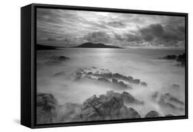 Stormy Weather across the Sound of Harris. Outer Hebrides, Scotland, April 2012-Peter Cairns-Framed Stretched Canvas