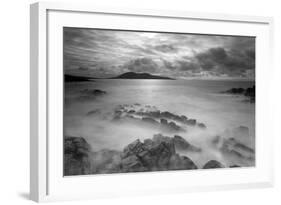 Stormy Weather across the Sound of Harris. Outer Hebrides, Scotland, April 2012-Peter Cairns-Framed Photographic Print