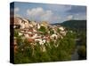 Stormy Weather at Dusk over Hillside Houses Above the Yantra River, Veliko Tarnovo, Bulgaria, Europ-Dallas & John Heaton-Stretched Canvas