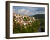 Stormy Weather at Dusk over Hillside Houses Above the Yantra River, Veliko Tarnovo, Bulgaria, Europ-Dallas & John Heaton-Framed Photographic Print