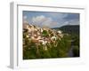 Stormy Weather at Dusk over Hillside Houses Above the Yantra River, Veliko Tarnovo, Bulgaria, Europ-Dallas & John Heaton-Framed Photographic Print