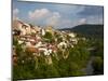 Stormy Weather at Dusk over Hillside Houses Above the Yantra River, Veliko Tarnovo, Bulgaria, Europ-Dallas & John Heaton-Mounted Photographic Print