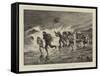 Stormy Weather, Making Signals to the Wreck-Maurice Poirson-Framed Stretched Canvas