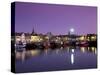 Stornoway Harbour at Dusk, Lewis, Outer Hebrides, Scotland, United Kingdom, Europe-Patrick Dieudonne-Stretched Canvas