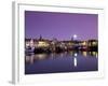 Stornoway Harbour at Dusk, Lewis, Outer Hebrides, Scotland, United Kingdom, Europe-Patrick Dieudonne-Framed Photographic Print