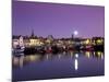 Stornoway Harbour at Dusk, Lewis, Outer Hebrides, Scotland, United Kingdom, Europe-Patrick Dieudonne-Mounted Photographic Print