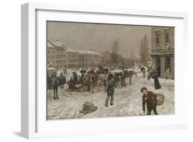 Stortingsplass, 1881-Fritz Thaulow-Framed Giclee Print