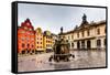 Stortorget in Old City (Gamla Stan), the Oldest Square in Stockholm, Sweden-anshar-Framed Stretched Canvas