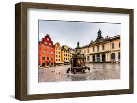 Stortorget in Old City (Gamla Stan), the Oldest Square in Stockholm, Sweden-anshar-Framed Photographic Print