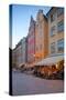 Stortorget Square Cafes at Dusk, Gamla Stan, Stockholm, Sweden, Scandinavia, Europe-Frank Fell-Stretched Canvas