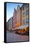 Stortorget Square Cafes at Dusk, Gamla Stan, Stockholm, Sweden, Scandinavia, Europe-Frank Fell-Framed Stretched Canvas