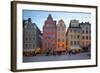 Stortorget Square Cafes at Dusk, Gamla Stan, Stockholm, Sweden, Scandinavia, Europe-Frank Fell-Framed Photographic Print