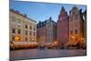 Stortorget Square Cafes at Dusk, Gamla Stan, Stockholm, Sweden, Scandinavia, Europe-Frank Fell-Mounted Photographic Print