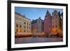 Stortorget Square Cafes at Dusk, Gamla Stan, Stockholm, Sweden, Scandinavia, Europe-Frank Fell-Framed Photographic Print