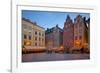 Stortorget Square Cafes at Dusk, Gamla Stan, Stockholm, Sweden, Scandinavia, Europe-Frank Fell-Framed Photographic Print