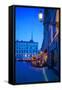 Stortorget Square Cafes at Dusk, Gamla Stan, Stockholm, Sweden, Scandinavia, Europe-Frank Fell-Framed Stretched Canvas