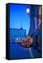 Stortorget Square Cafes at Dusk, Gamla Stan, Stockholm, Sweden, Scandinavia, Europe-Frank Fell-Framed Stretched Canvas