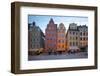 Stortorget Square Cafes at Dusk, Gamla Stan, Stockholm, Sweden, Scandinavia, Europe-Frank Fell-Framed Photographic Print
