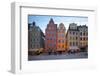 Stortorget Square Cafes at Dusk, Gamla Stan, Stockholm, Sweden, Scandinavia, Europe-Frank Fell-Framed Photographic Print