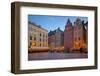 Stortorget Square Cafes at Dusk, Gamla Stan, Stockholm, Sweden, Scandinavia, Europe-Frank Fell-Framed Photographic Print