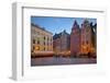 Stortorget Square Cafes at Dusk, Gamla Stan, Stockholm, Sweden, Scandinavia, Europe-Frank Fell-Framed Photographic Print