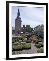 Stortorvet Square With Flower Market and Cathedral (Domkirke), Oslo, Norway, Scandinavia, Europe-null-Framed Photographic Print