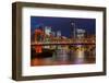 Story Bridge and Brisbane city skyline after dark, Queensland, Australia, Pacific-Andrew Michael-Framed Photographic Print