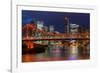 Story Bridge and Brisbane city skyline after dark, Queensland, Australia, Pacific-Andrew Michael-Framed Photographic Print