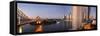 Story Bridge, Kangaroo Point, Brisbane River and City Centre at Dawn, Brisbane, Queensland, Austral-Nick Servian-Framed Stretched Canvas